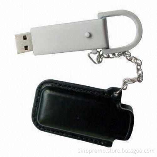 Genuine Leather USB Flash Drive with 32GB Capacity